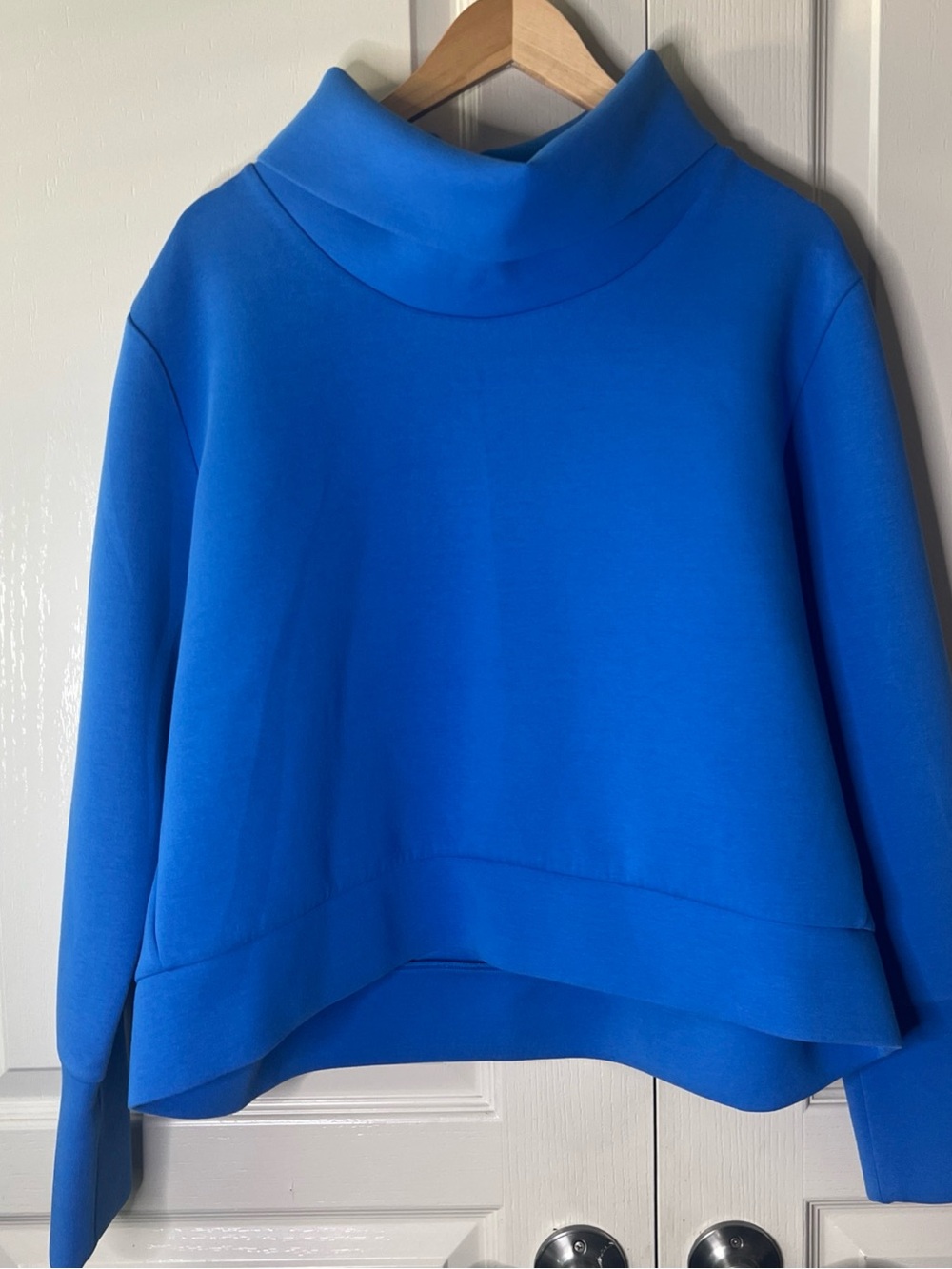 Addison Bay Vibrant Blue Funnel Neck scuba Sweatshirt